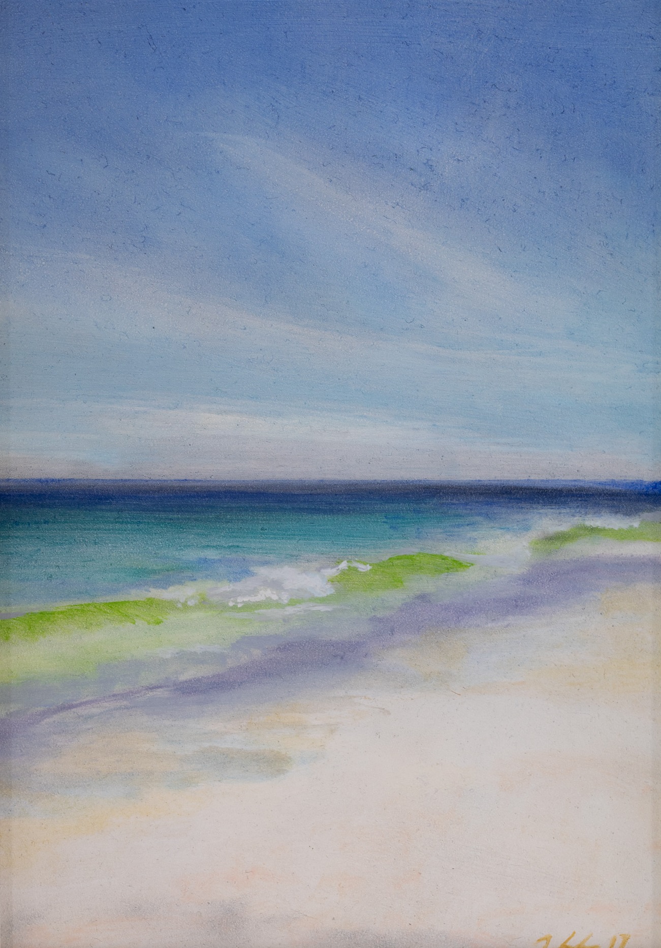 Beach Day, oil on panel, 5 x 7 in., $215.00