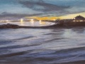 Lights at the Beach, oil on panel, 6 x 12 in.,$350