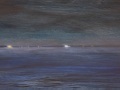 View from the Ferry - Night Crossing, oil on panel, 6 x 12 in., $350.00