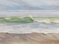 Overcast Wave, 12 x 24 in., oil on panel, LOST Artwork destroyed in Edgartown 2023