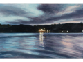Night at the Lake, oil on panel, 12 x 24 in., $1200