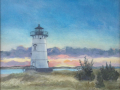 Lighthouse at Sunset, oil on panel, SOLD